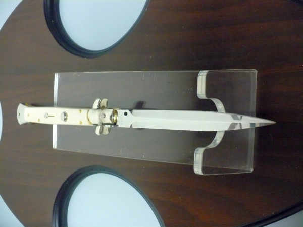 Frank Beltrame , italian stiletto trench - 28 cm , osso di bufalo, lama dagger robusta da 5,5 mm , modello FB 28/97D