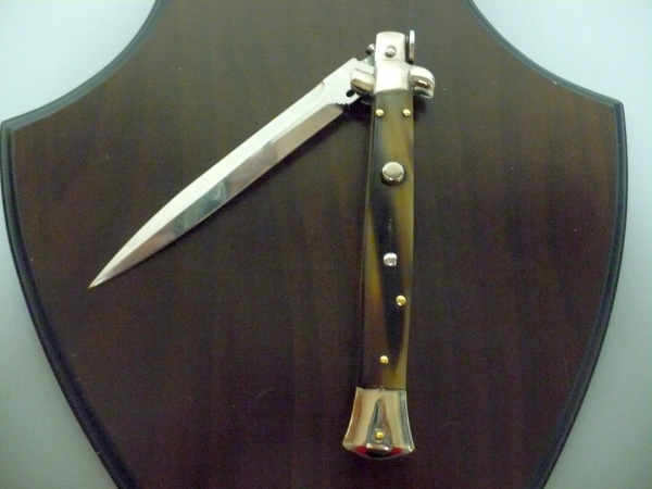 Italian stiletto trench - pugnale Frank Beltrame - 28 cm -corno di bufalo brasiliano , lama dagger robusta da 5,5 mm-  FB 28/09D