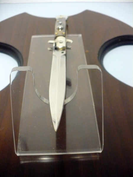 Italian stiletto trench - pugnale Frank Beltrame - 28 cm -corno di bufalo brasiliano , lama dagger robusta da 5,5 mm-  FB 28/09D