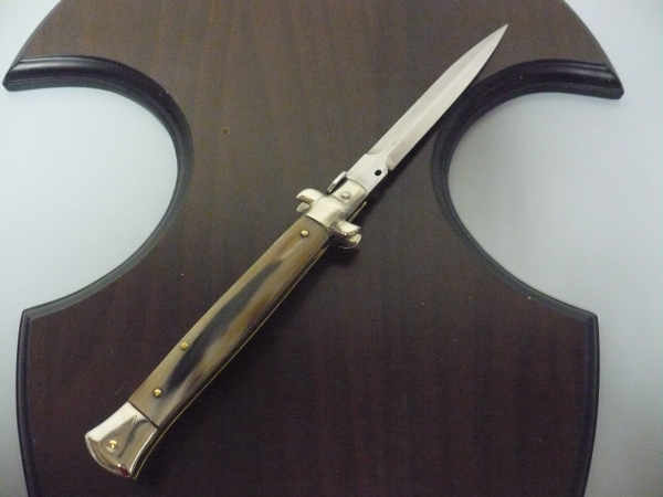 Italian stiletto trench - pugnale Frank Beltrame - 28 cm -corno di bufalo brasiliano , lama dagger robusta da 5,5 mm-  FB 28/09D