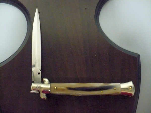 Italian stiletto trench - pugnale Frank Beltrame - 28 cm -corno di bufalo brasiliano , lama dagger robusta da 5,5 mm-  FB 28/09D