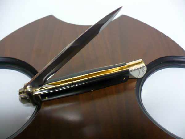 Italian stiletto - AGA Campolin - maltese / crociato - 28cm - corno di bufalo