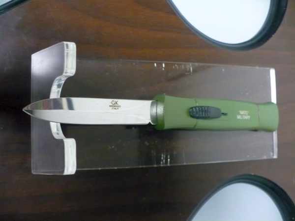 Italian stiletto frontale  coltellerie Maniago GK - 20,50 cm - modello nato military - lama dagger