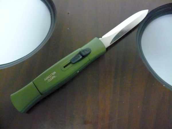 Italian stiletto frontale  coltellerie Maniago GK - 20,50 cm - modello nato military - lama dagger