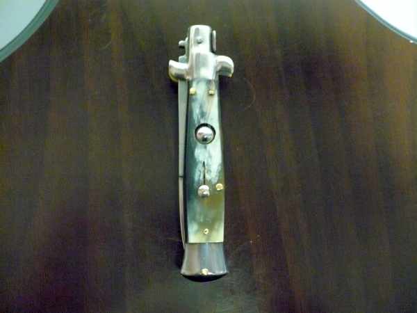 Picklock -Italian stiletto -pugnale 18cm- corno di bufalo - 4