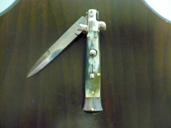 Picklock -Italian stiletto -pugnale 18cm- corno di bufalo - 4