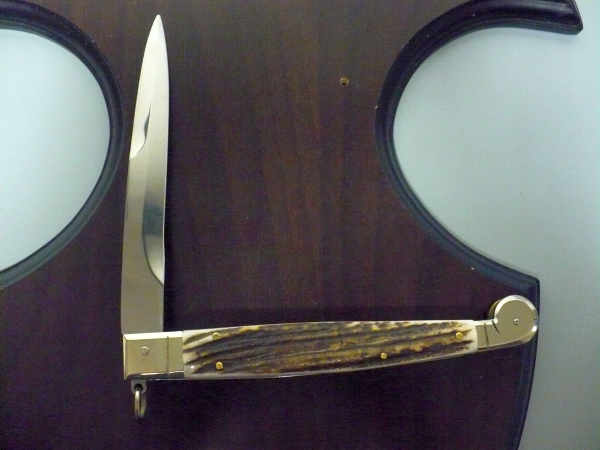 Siciliano A.G.A. Campolin- sicilian fighting - italian stiletto 30 cm - corno di cervo / deer horn - 5