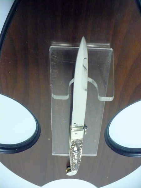 Siciliano A.G.A. Campolin- sicilian fighting - italian stiletto 30 cm - corno di cervo / deer horn - 5