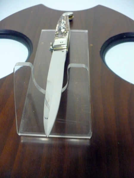 Siciliano A.G.A. Campolin- sicilian fighting - italian stiletto 30 cm - corno di cervo / deer horn - 5