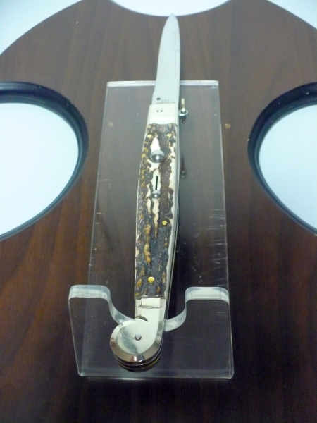 Siciliano A.G.A. Campolin- sicilian fighting - italian stiletto 30 cm - corno di cervo / deer horn - 5