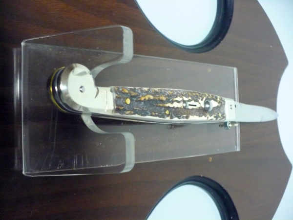 Siciliano A.G.A. Campolin- sicilian fighting - italian stiletto 30 cm - corno di cervo / deer horn - 5