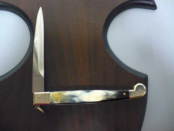 Siciliano A.G.A. Campolin sicilian fighting - italian stiletto 30 cm - brazilian buffalo horn - 4