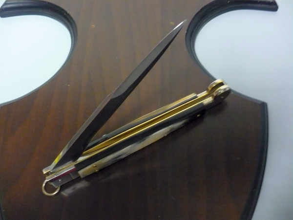 Siciliano A.G.A. Campolin sicilian fighting - italian stiletto 30 cm - brazilian buffalo horn - 4