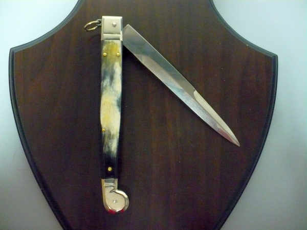 Siciliano A.G.A. Campolin sicilian fighting - italian stiletto 30 cm - brazilian buffalo horn - 4