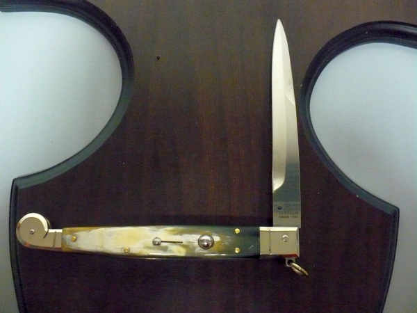 Siciliano A.G.A. Campolin sicilian fighting - italian stiletto 30 cm - brazilian buffalo horn - 4