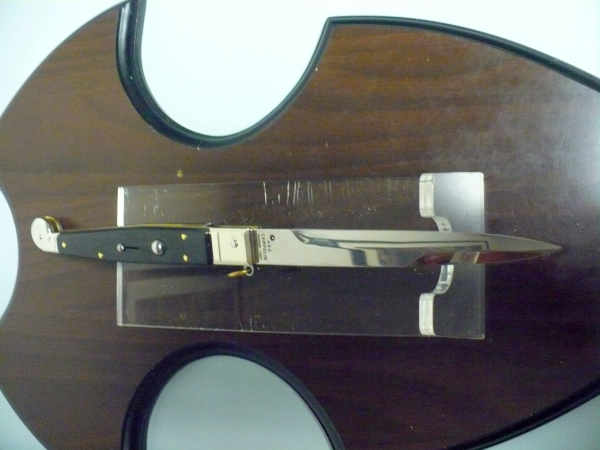 Siciliano A.G.A. Campolin- sicilian fighting - italian stiletto 30 cm - legno di ebano / ebony wood - 1