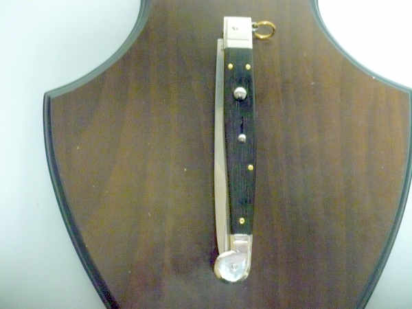 Siciliano A.G.A. Campolin- sicilian fighting - italian stiletto 30 cm - legno di ebano / ebony wood - 1
