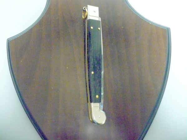 Siciliano A.G.A. Campolin- sicilian fighting - italian stiletto 30 cm - legno di ebano / ebony wood - 1