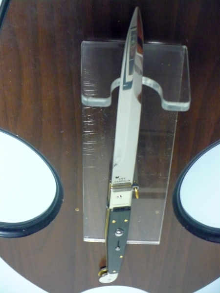 Siciliano A.G.A. Campolin- sicilian fighting - italian stiletto 30 cm - legno di ebano / ebony wood - 1