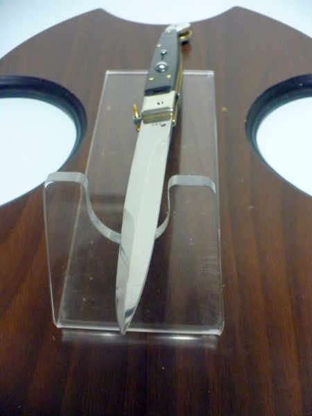 Siciliano A.G.A. Campolin- sicilian fighting - italian stiletto 30 cm - legno di ebano / ebony wood - 1