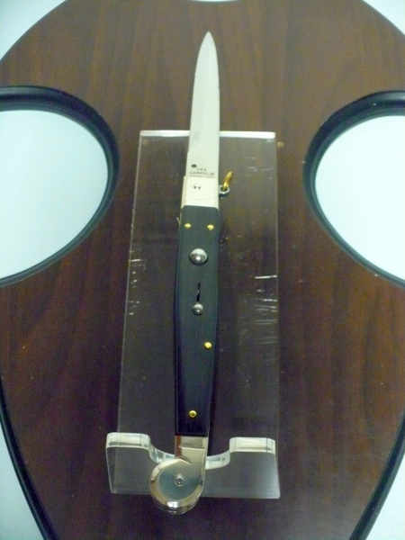 Siciliano A.G.A. Campolin- sicilian fighting - italian stiletto 30 cm - legno di ebano / ebony wood - 1