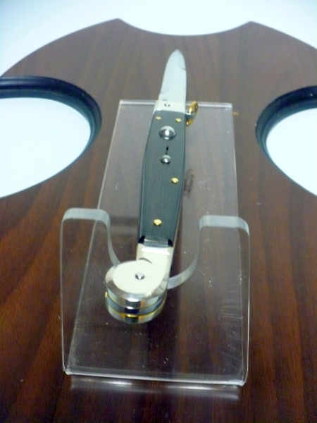 Siciliano A.G.A. Campolin- sicilian fighting - italian stiletto 30 cm - legno di ebano / ebony wood - 1