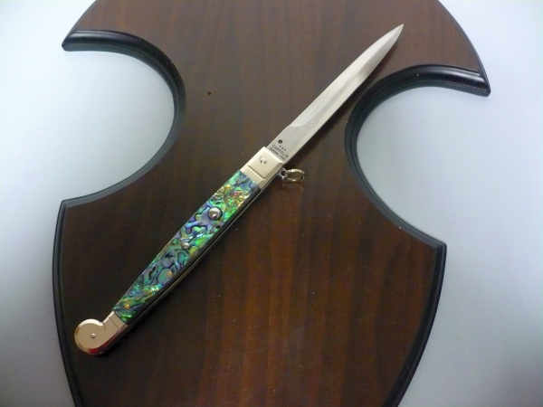 Siciliano A.G.A. Campolin- sicilian fighting - italian stiletto 30 cm - abalone