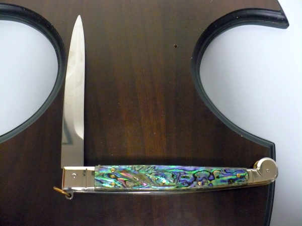 Siciliano A.G.A. Campolin- sicilian fighting - italian stiletto 30 cm - abalone