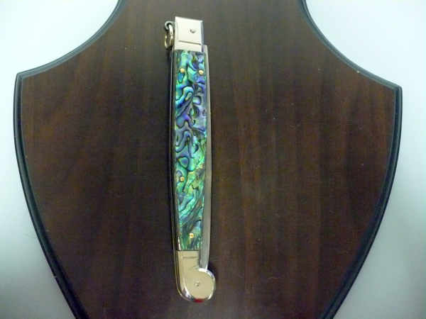 Siciliano A.G.A. Campolin- sicilian fighting - italian stiletto 30 cm - abalone