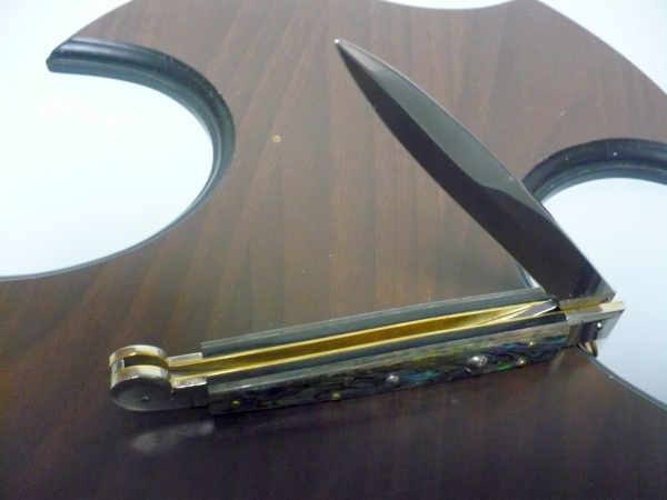 Siciliano A.G.A. Campolin- sicilian fighting - italian stiletto 30 cm - abalone