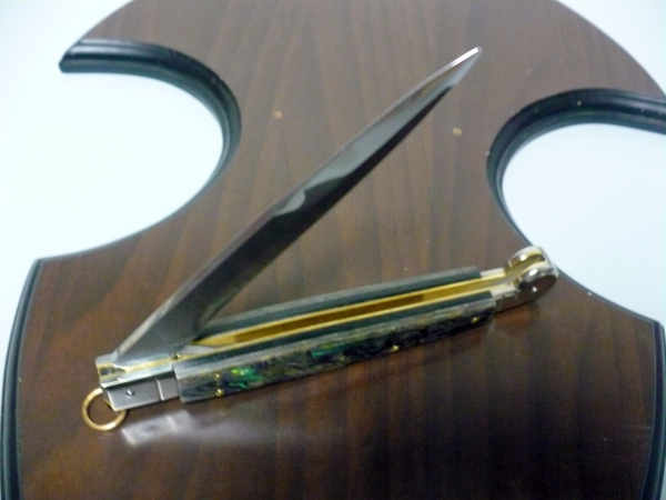 Siciliano A.G.A. Campolin- sicilian fighting - italian stiletto 30 cm - abalone