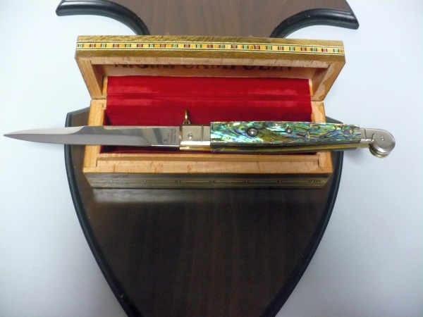 Siciliano A.G.A. Campolin- sicilian fighting - italian stiletto 30 cm - abalone