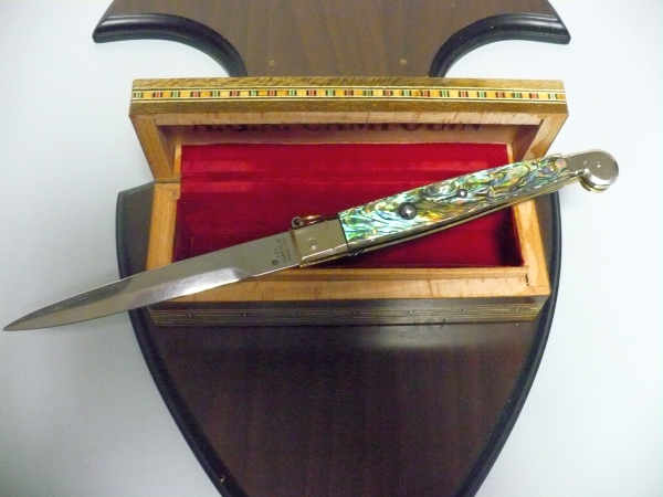 Siciliano A.G.A. Campolin- sicilian fighting - italian stiletto 30 cm - abalone