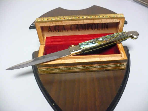 Siciliano A.G.A. Campolin- sicilian fighting - italian stiletto 30 cm - abalone