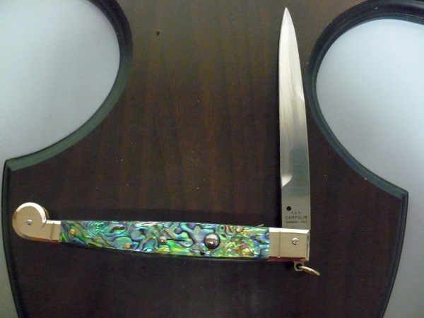 Siciliano A.G.A. Campolin- sicilian fighting - italian stiletto 30 cm - abalone