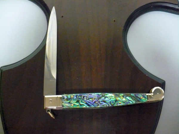 Siciliano A.G.A. Campolin- sicilian fighting - italian stiletto 30 cm - abalone