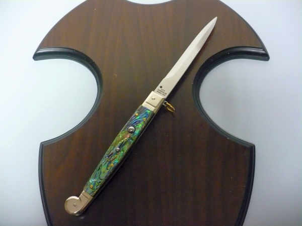 Siciliano A.G.A. Campolin- sicilian fighting - italian stiletto 30 cm - abalone