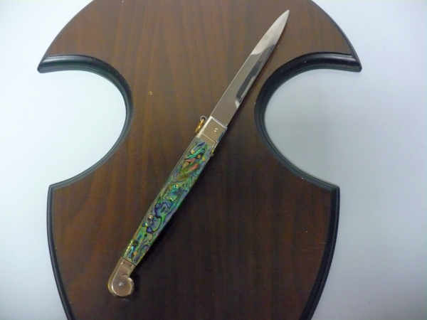 Siciliano A.G.A. Campolin- sicilian fighting - italian stiletto 30 cm - abalone