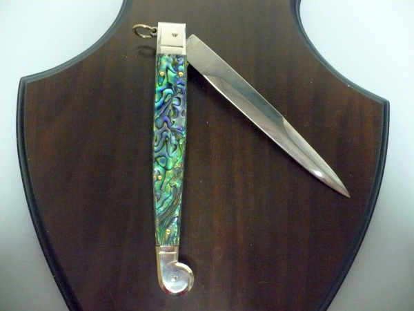 Siciliano A.G.A. Campolin- sicilian fighting - italian stiletto 30 cm - abalone