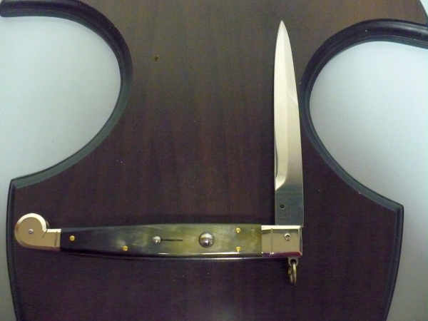 Siciliano A.G.A. Campolin sicilian fighting - italian stiletto 30 cm - brazilian buffalo horn - 1
