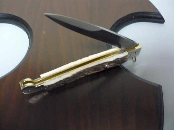 Siciliano A.G.A. Campolin- sicilian fighting - italian stiletto 30 cm - deer horn - 4