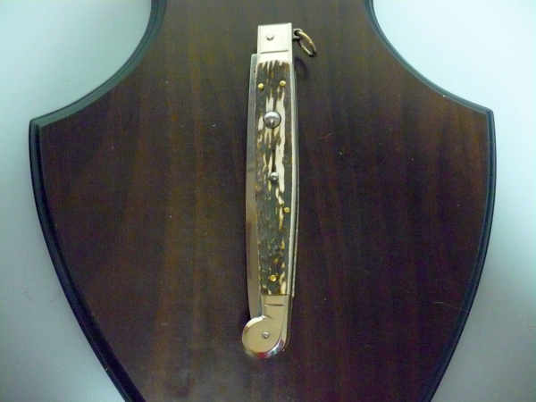 Siciliano A.G.A. Campolin- sicilian fighting - italian stiletto 30 cm - deer horn - 4