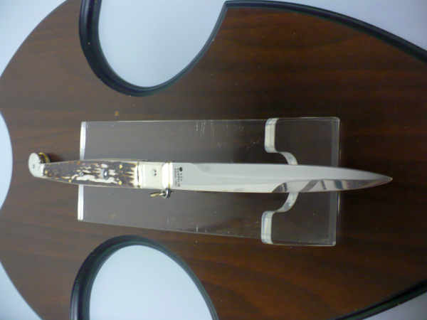 Siciliano A.G.A. Campolin- sicilian fighting - italian stiletto 30 cm - deer horn - 4