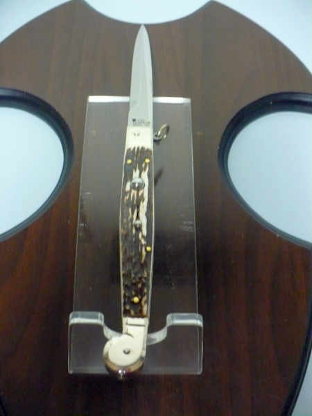 Siciliano A.G.A. Campolin- sicilian fighting - italian stiletto 30 cm - deer horn - 4