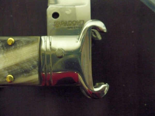 Famiglia Spadon - stiletto  calibro /20 - bufalo brasiliano - taglio classico clip point - 11