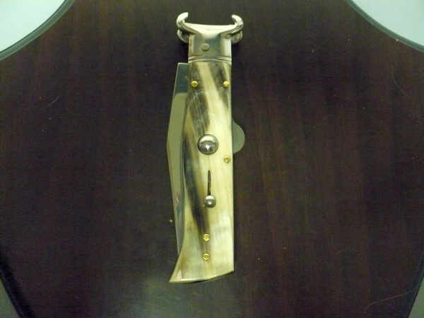 Famiglia Spadon - stiletto  calibro /20 - bufalo brasiliano - taglio classico clip point - 11