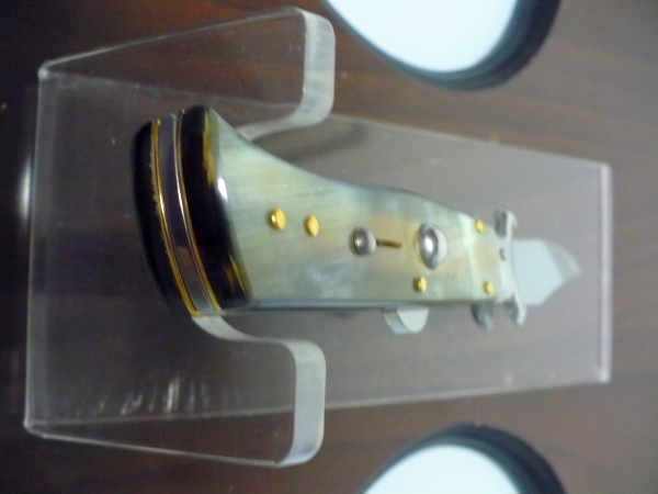Famiglia Spadon - stiletto  calibro /20 - bufalo brasiliano - taglio classico clip point - 12