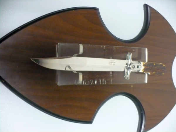 A.G.A.Campolin - Wild boar knife , pugnale- 30 cm , taglio cliassico clip piont - corno di cervo / deer horn