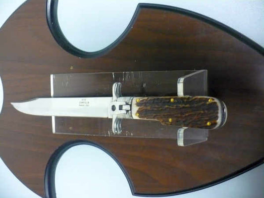 A.G.A.Campolin - Wild boar knife , pugnale- 30 cm , taglio cliassico clip piont - corno di cervo / deer horn