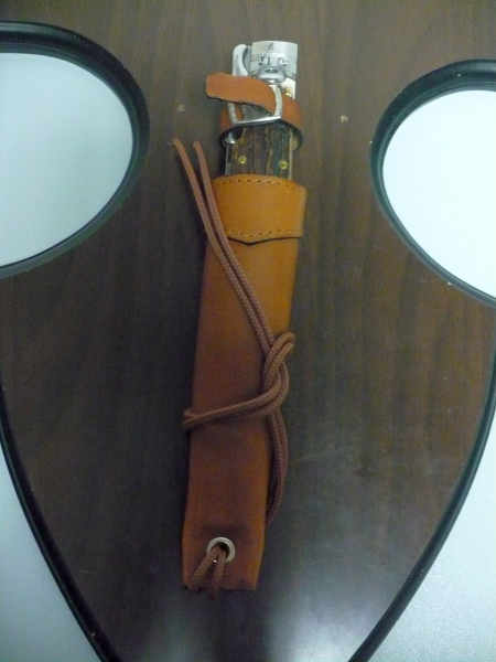 A.G.A.Campolin - Wild boar knife , pugnale- 30 cm , taglio cliassico clip piont - corno di cervo / deer horn